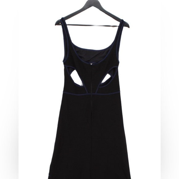 120. TopShop Black & Blue Cut-out Midi Dress 6 - Picture 5 of 11